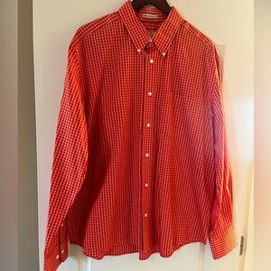 Eddie Bauer Wrinkle Resistant Bright Orange Dress Shirt Like New Men’s Size XL